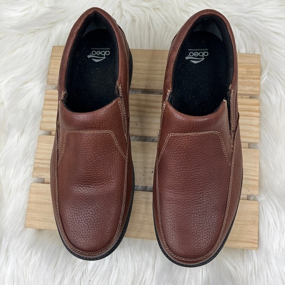 ABEO Smart 3950 Men's Slip On Loafer Brown Pebble Leather Shoes Men's Size 10.5 - Picture 4 of 8